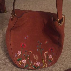 Suede brown leather Etienne Aigner purse